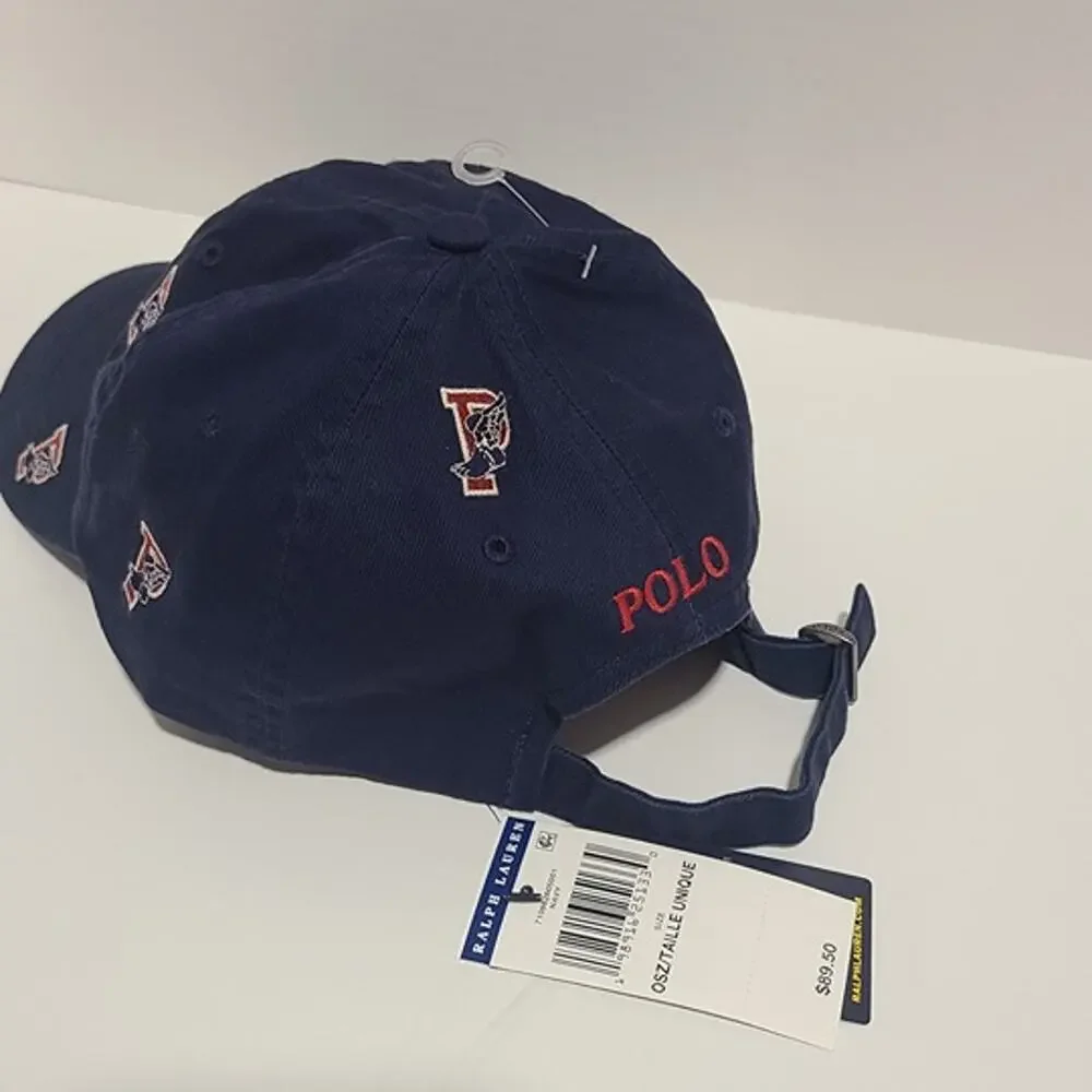 Polo Ralph Lauren All Over Pony P Logo Hat Navy NWT MSRP
